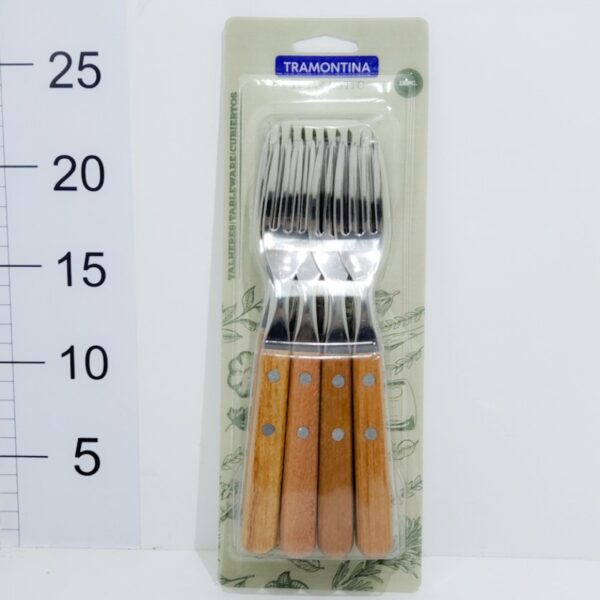 Tenedor Mango Madera Tramontina X12pcs.