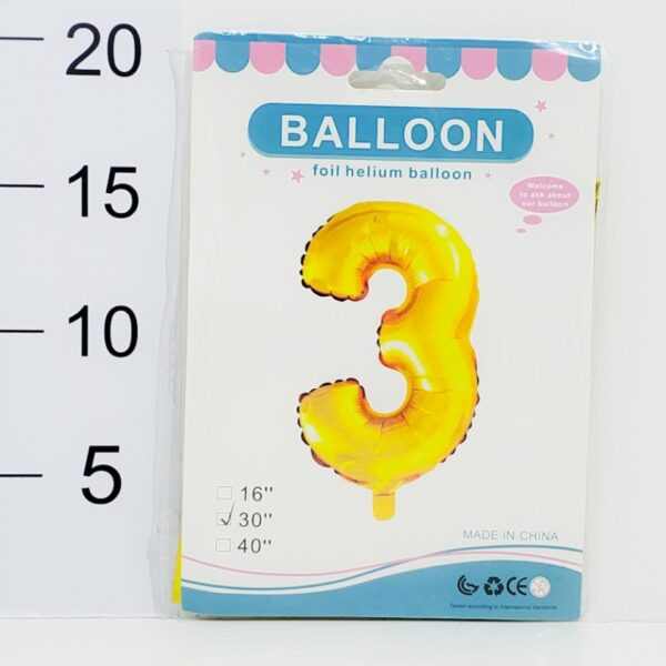26" - Globo Dorado Numero 3