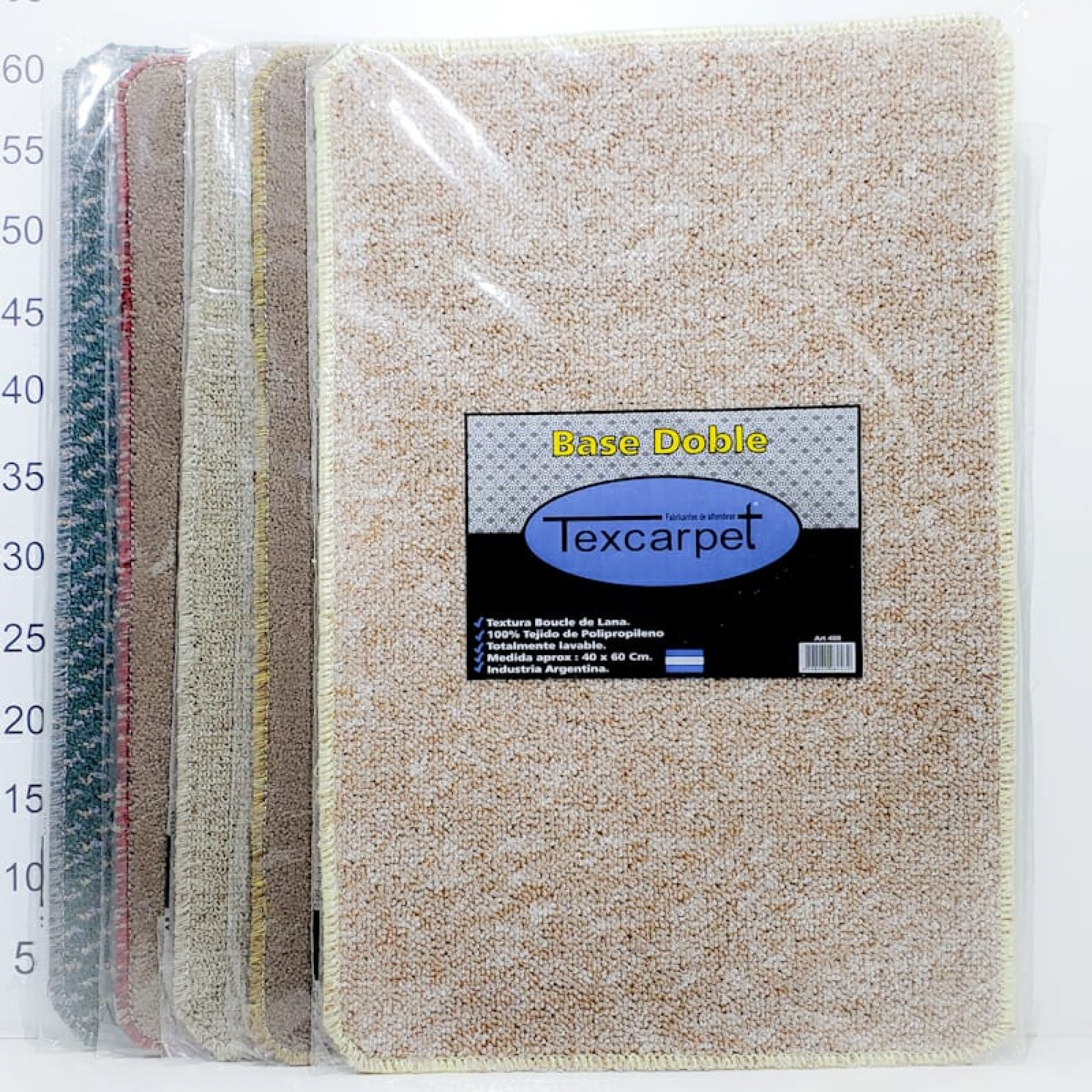 ALFOMBRA BOUCLE DE LANA BASE DOBLE 40x60cm