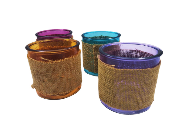 PORTA VELA VIDRIO VASO