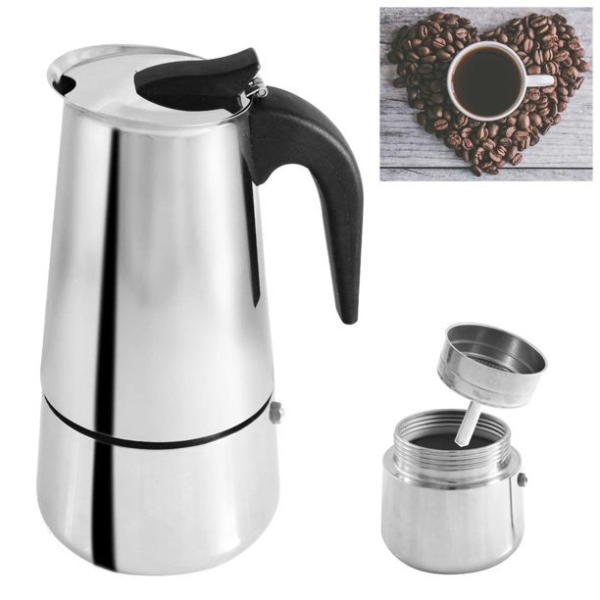 CAFETERA ESPRESSO DE ACERO INOXIDABLE - Imagen 3