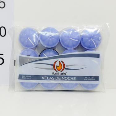 Velas De Noche X12u Celeste