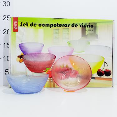 Set 6 Compoteras Vidrio Crystal Rock Daily
