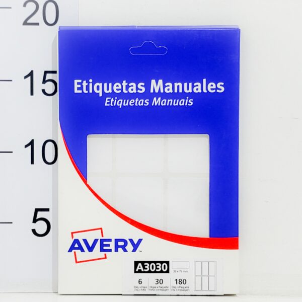 Etiquetas Manuales A3030 33x75mm X180