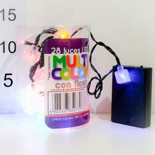 Luz Navidad 28 Luces Led Apila Cubos Multicolor