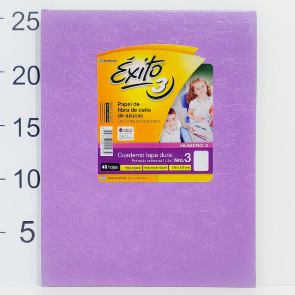 Cuaderno Tapa Dura Abc Éxito X48 Hojas Rayadas Lila