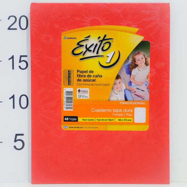 Cuaderno Tapa Dura N°1 Exito X48 Hojas Rayadas Rojo