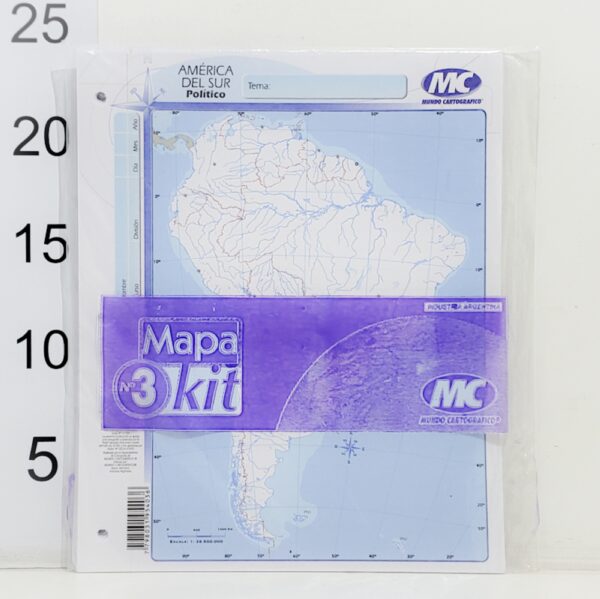 Mapa América Del Sur C/ División Política Carta 40 Unid