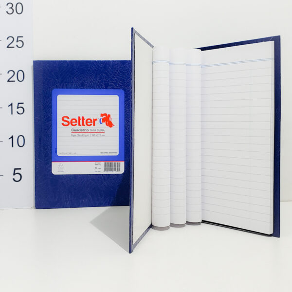 Cuaderno Tapa Dura Setter Forro Araña Azul X 42 Hojas Rayadas