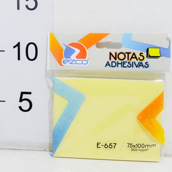 Notas Autoadhesivas Ezco Amarilla 75x100mm X100h