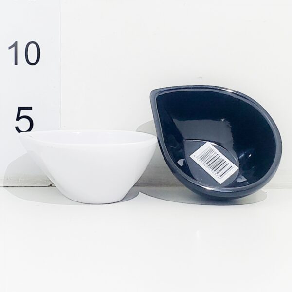Bowl Forma Lagrima 4.2" Blanco/negro