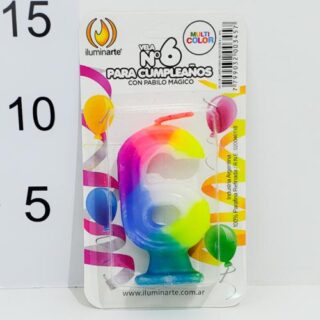 Vela Para Cumpleaños Número 6