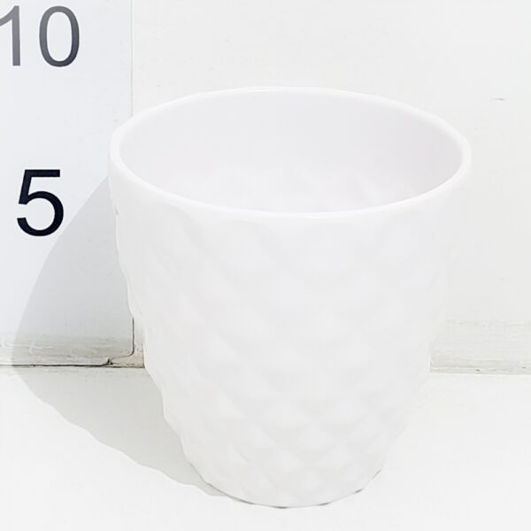 Maceta Facetada Marcas Blanca 9x8cm