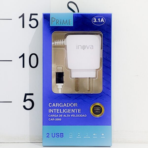 Cargador Inova Prime 3.1A Iphone 2usb