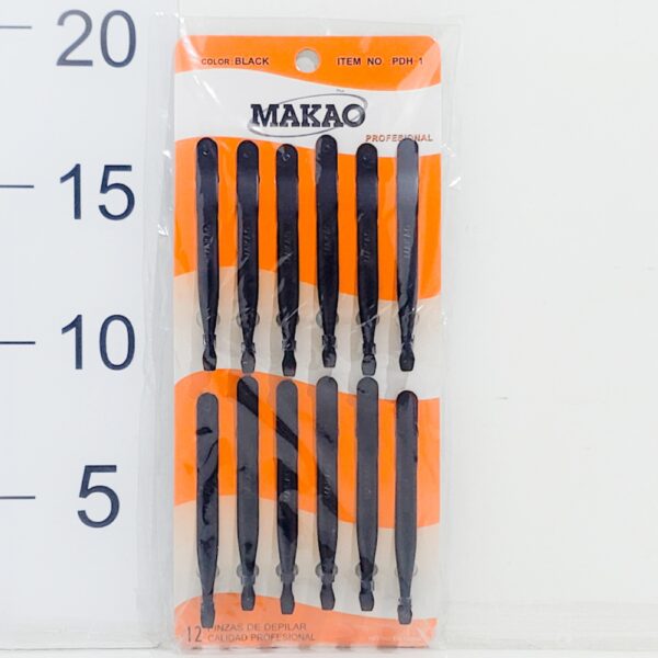 Pinza Depil Macao Imp Negro X12