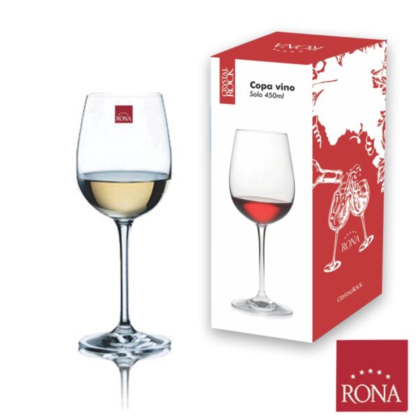 Copas Vino 450ml Caja Individual Rona Solo