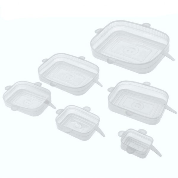 SET X6 TAPAS SILICONA CUADRADAS