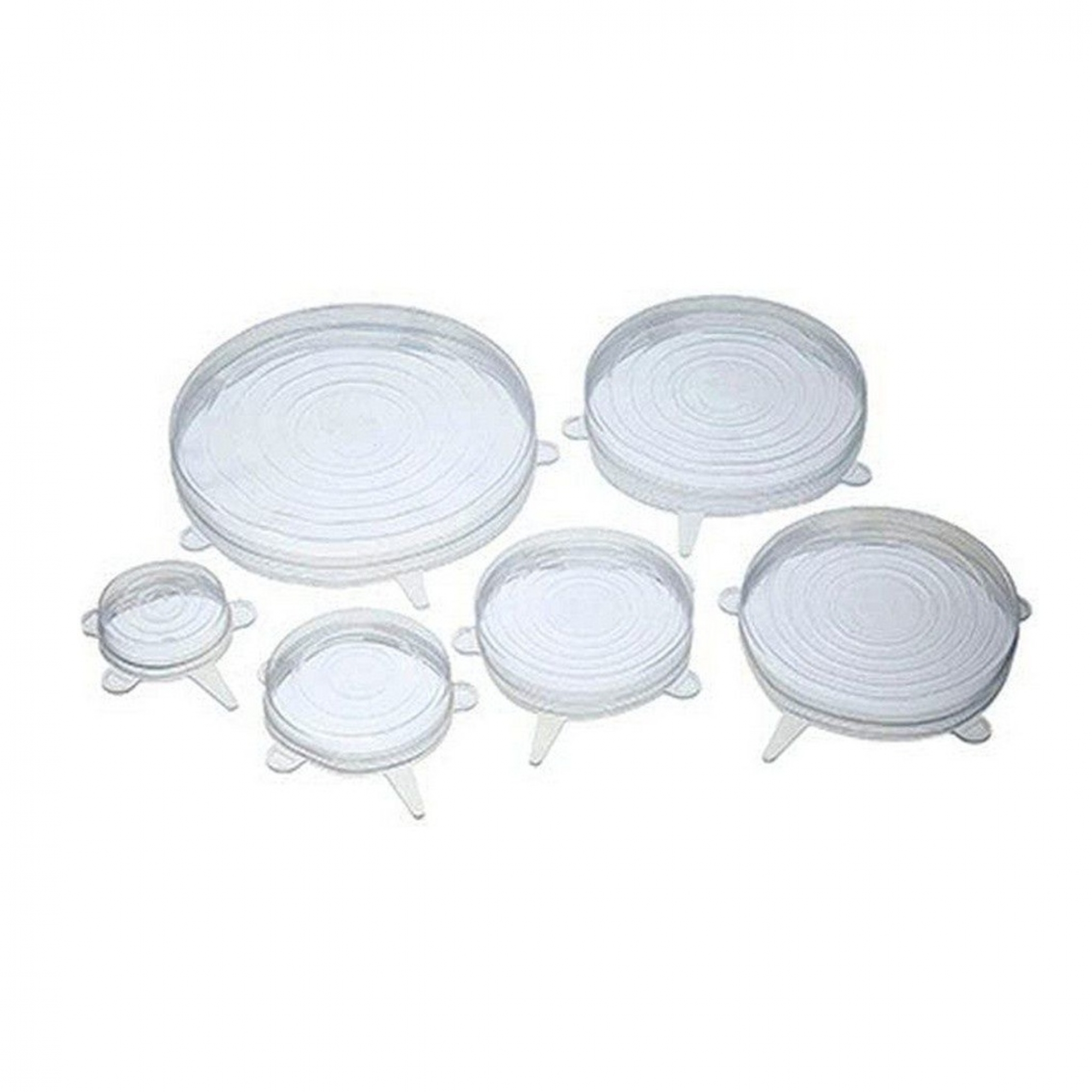 SET X6 TAPAS SILICONA REDONDAS