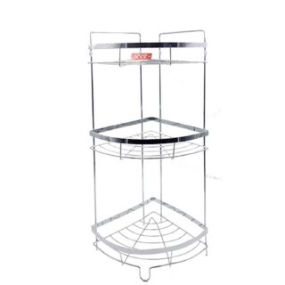 ORGANIZADOR BAÑO ESQUINERO 3 PISOS CROMADO