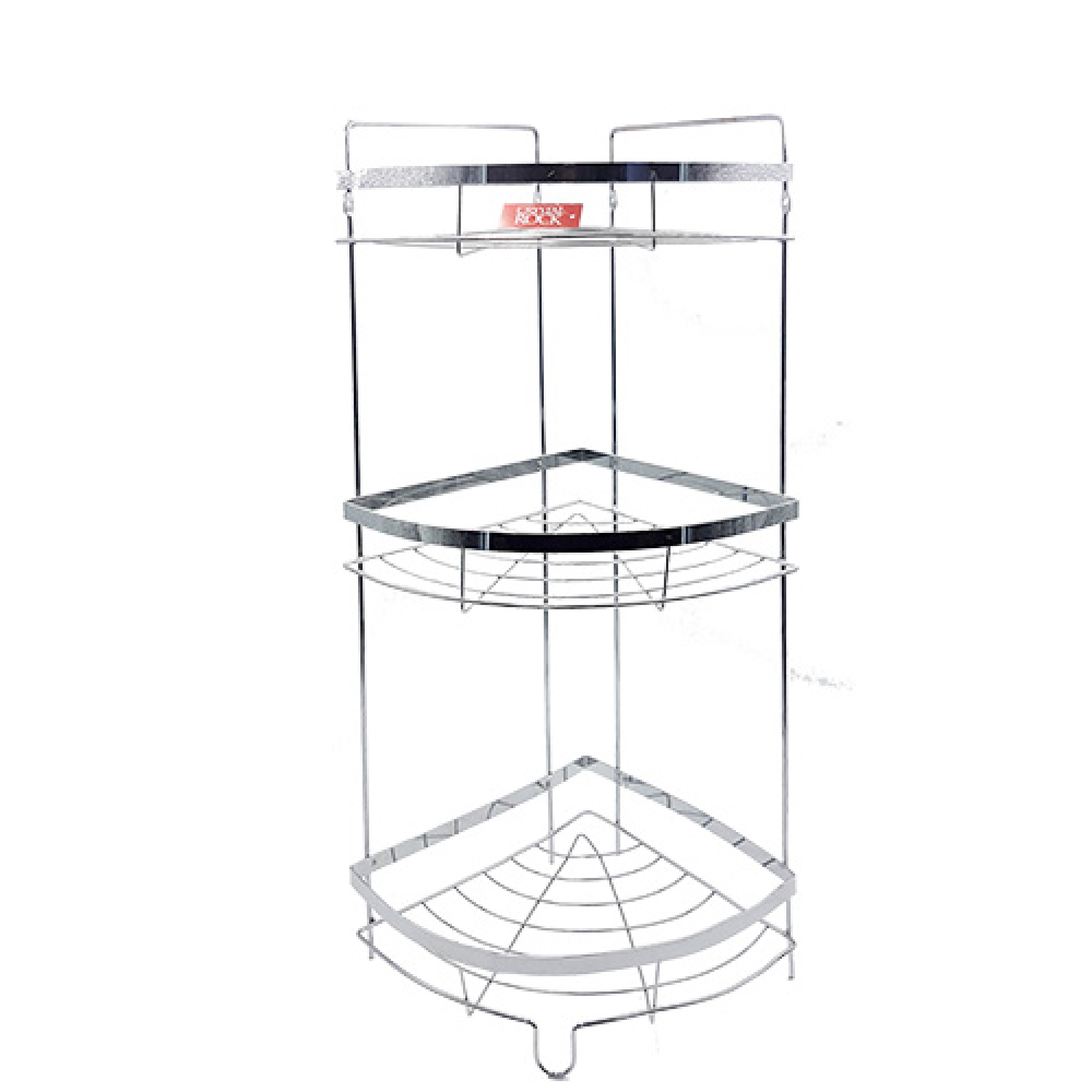 ORGANIZADOR BAÑO ESQUINERO 3 PISOS CROMADO