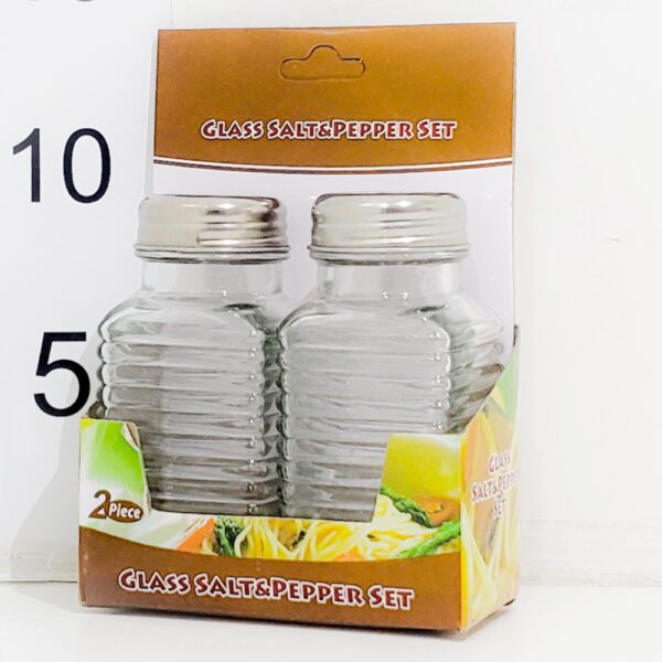 Set X2 Saleros Vidrio Tapa Metal