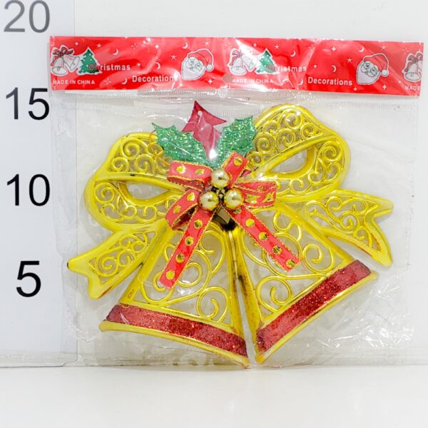 2 Media Campana Calada Oro/roja 18cm