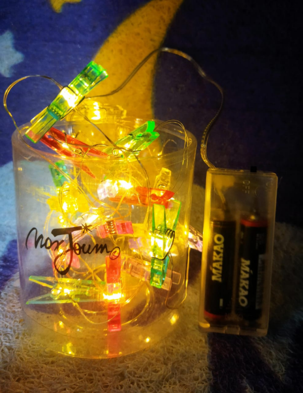LUZ GUIRNALDA CON 20 BROCHES de color - Imagen 4