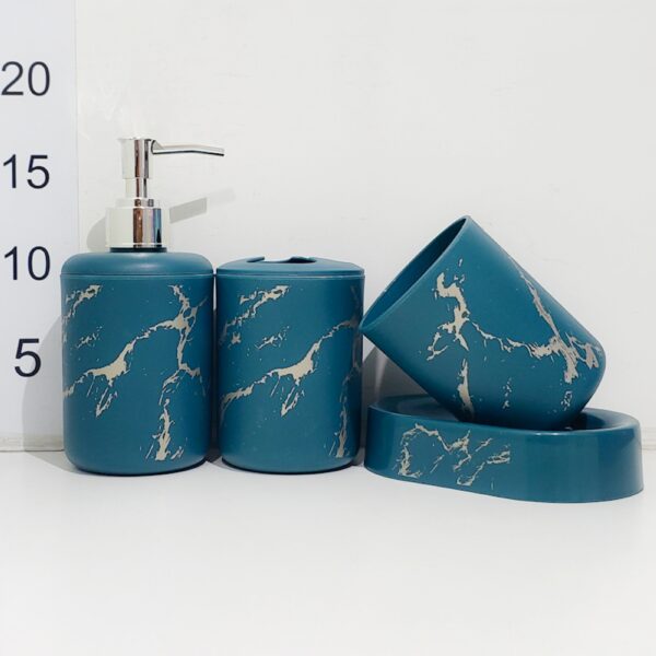 SET DE BAÑO PLASTICO X4 CRAQUELADO