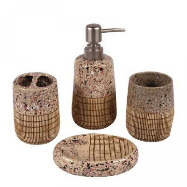 Set De Baño Cerámica X 4Pcs