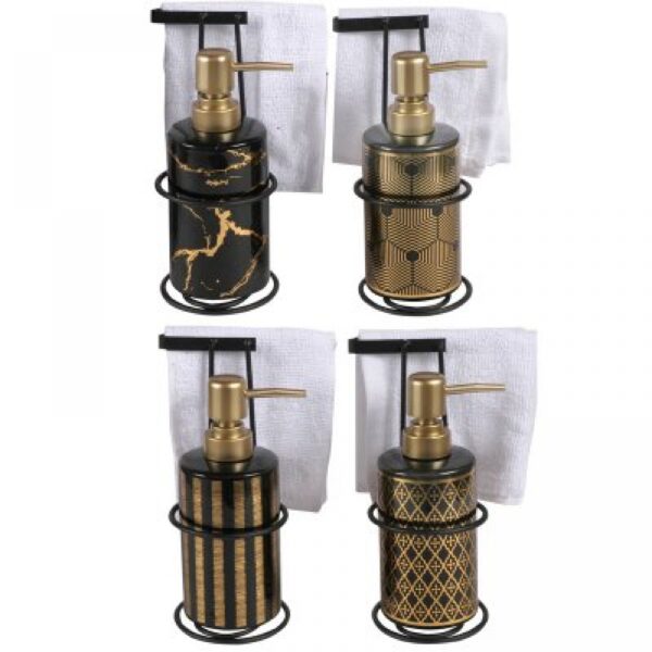 Dispenser C/ Base Y Toallero (Toalla Incluida) 7x11x19cm