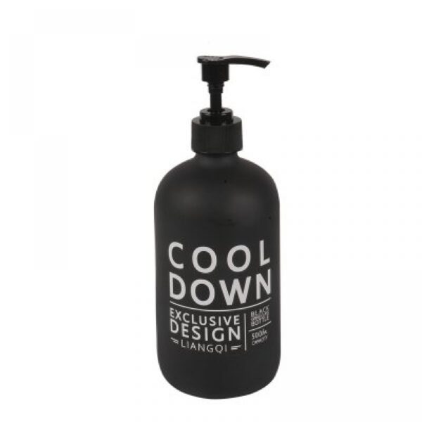 Dispenser Detergente Vidrio Color Negro 400cc