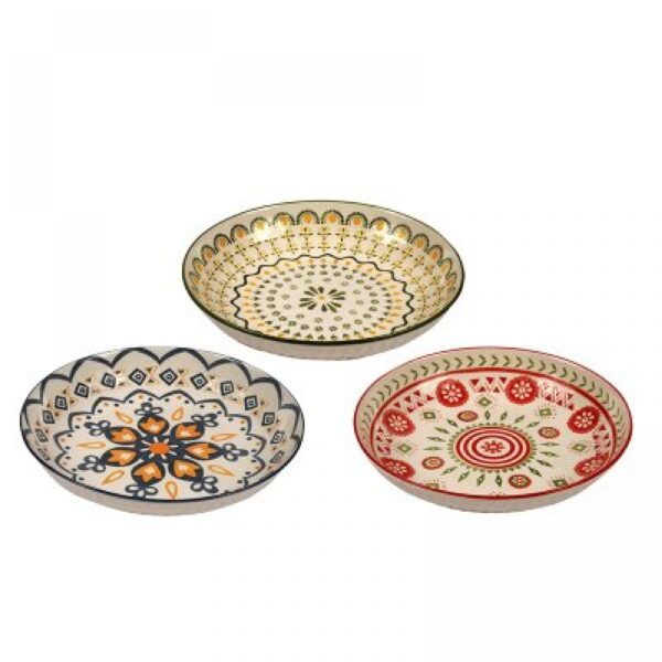 Fuente Ceramica Decorada En Diseños Surtidos21*5cm