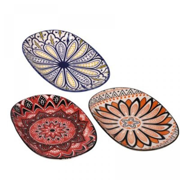 Bandeja Ceramica Deco, Diseños Surt 24x15x3cm