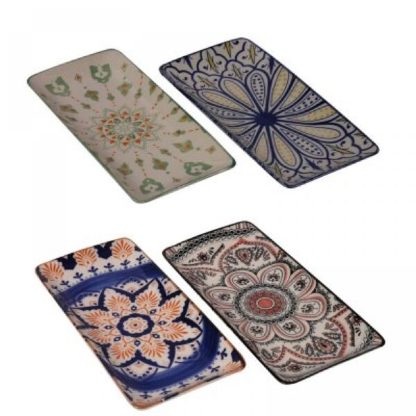 Bandeja Ceramica Deco, Diseños Surt 25x12x2cm