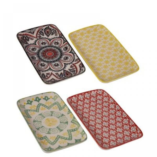 Bandeja Ceramica Deco, Diseños Surt 20x11x2cm