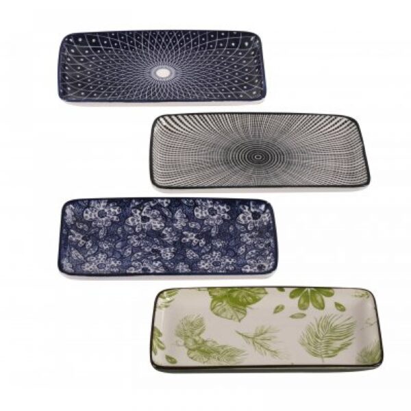 Bandeja Ceramica Porcelana, Diseños Surt 20x11x2cm