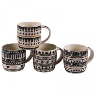 Taza Ceramica Diseño Azteca 8x8cm 400cc
