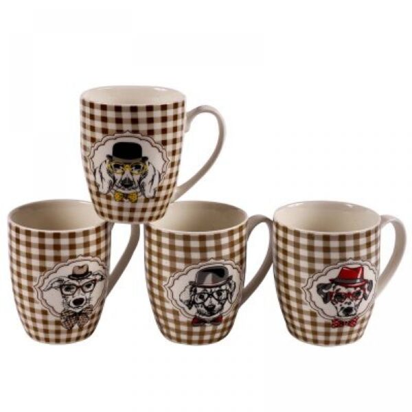 Taza Ceramica Diseño Perros 8x8cm 400cc