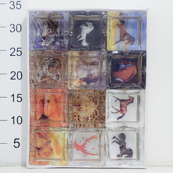 CENICERO DE VIDRIO ANIMALES 8CM X1PCS