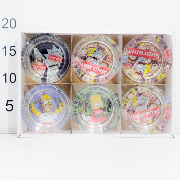 CENICERO DE VIDRIO SIMPSON 8.5CM X1PCS
