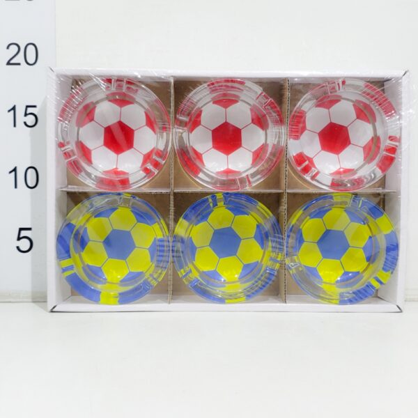 CENICERO DE VIDRIO BOCA-RIVER 8.5CM X1PCS