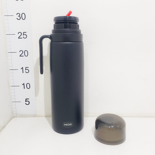 Termo Acero Negro Con Asa Fit 1l Mor