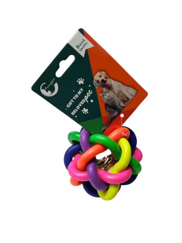 Pelota Trenzada C/cascabel P/mascota 8.5cm