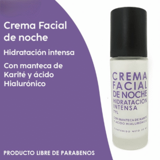 CREMA FACIAL DE NOCHE con aplicador, hidratacion intensa
