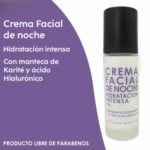 CREMA FACIAL DE NOCHE con aplicador, hidratacion intensa