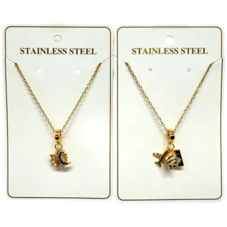 Collar 3 dijes dorado