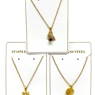 Collar con dije y ojo de gato