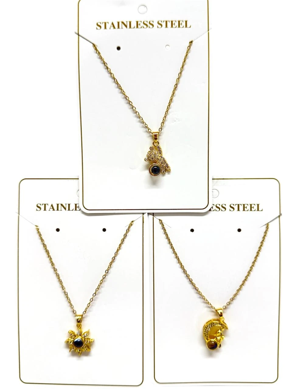 Collar con dije y ojo de gato