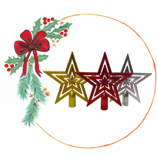 Puntal Estrella 9.5cm En Bolsa X3pcs