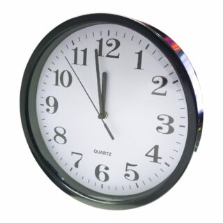 RELOJ DE PARED 24CM NEGRO